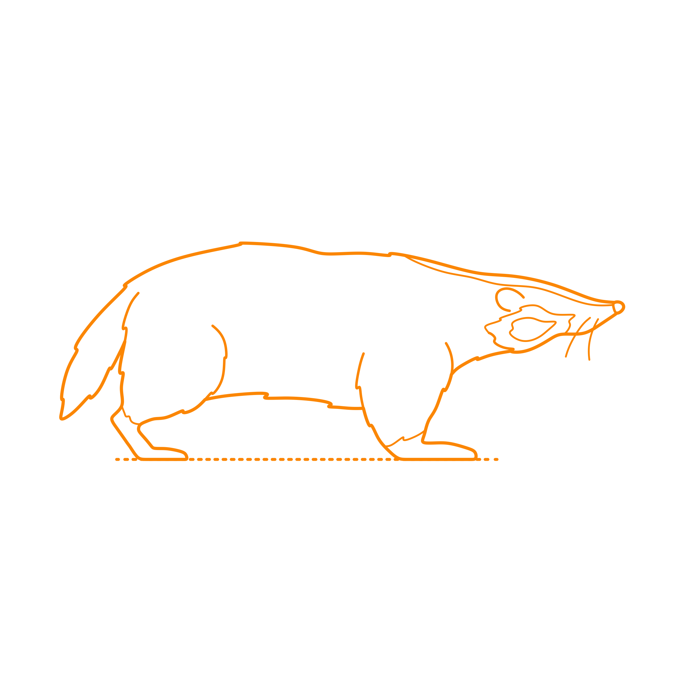 Animals Mustelids American Badger Line Art Svg Vector Free Vectors
